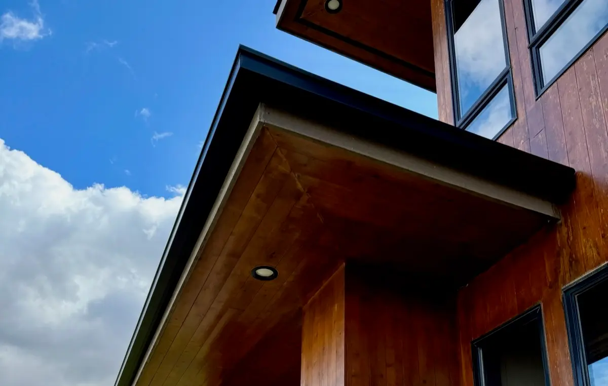 Brown seamless gutters on an established Litchfield area home