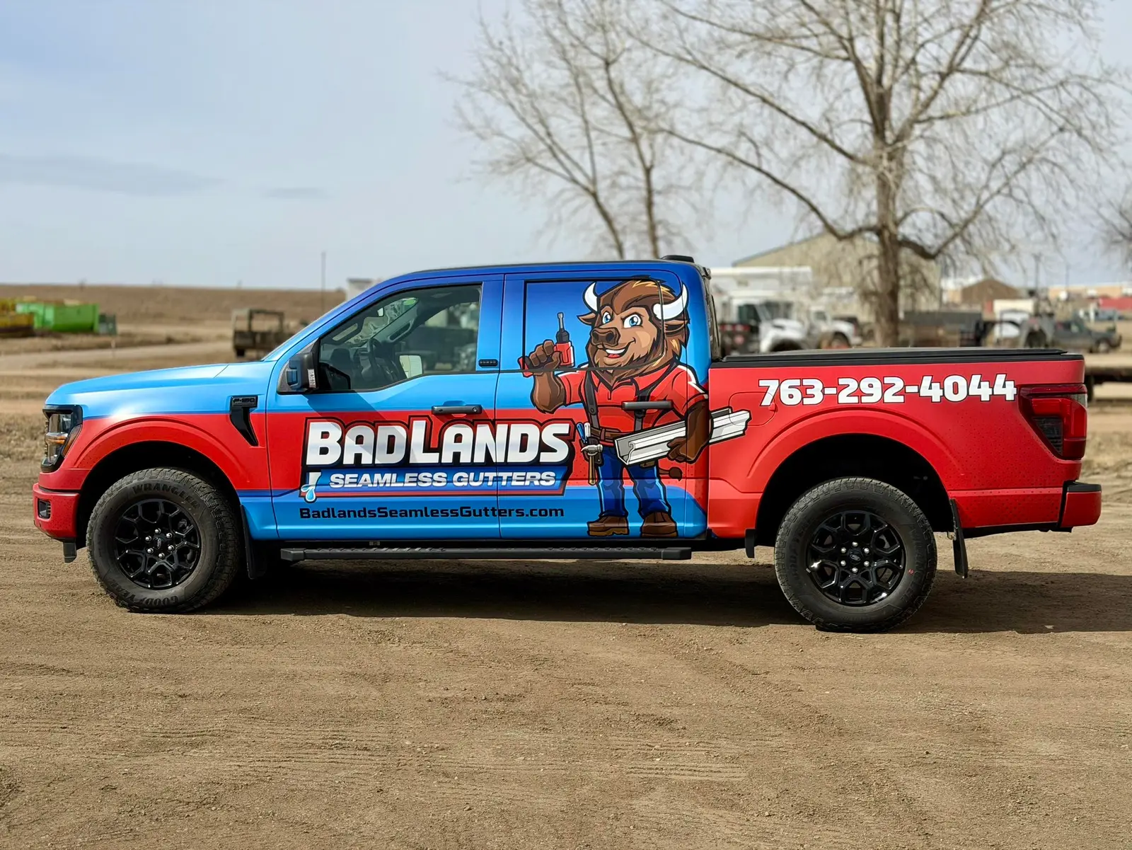 Badlands Minnesota gutter truck working the I-94 corridor
